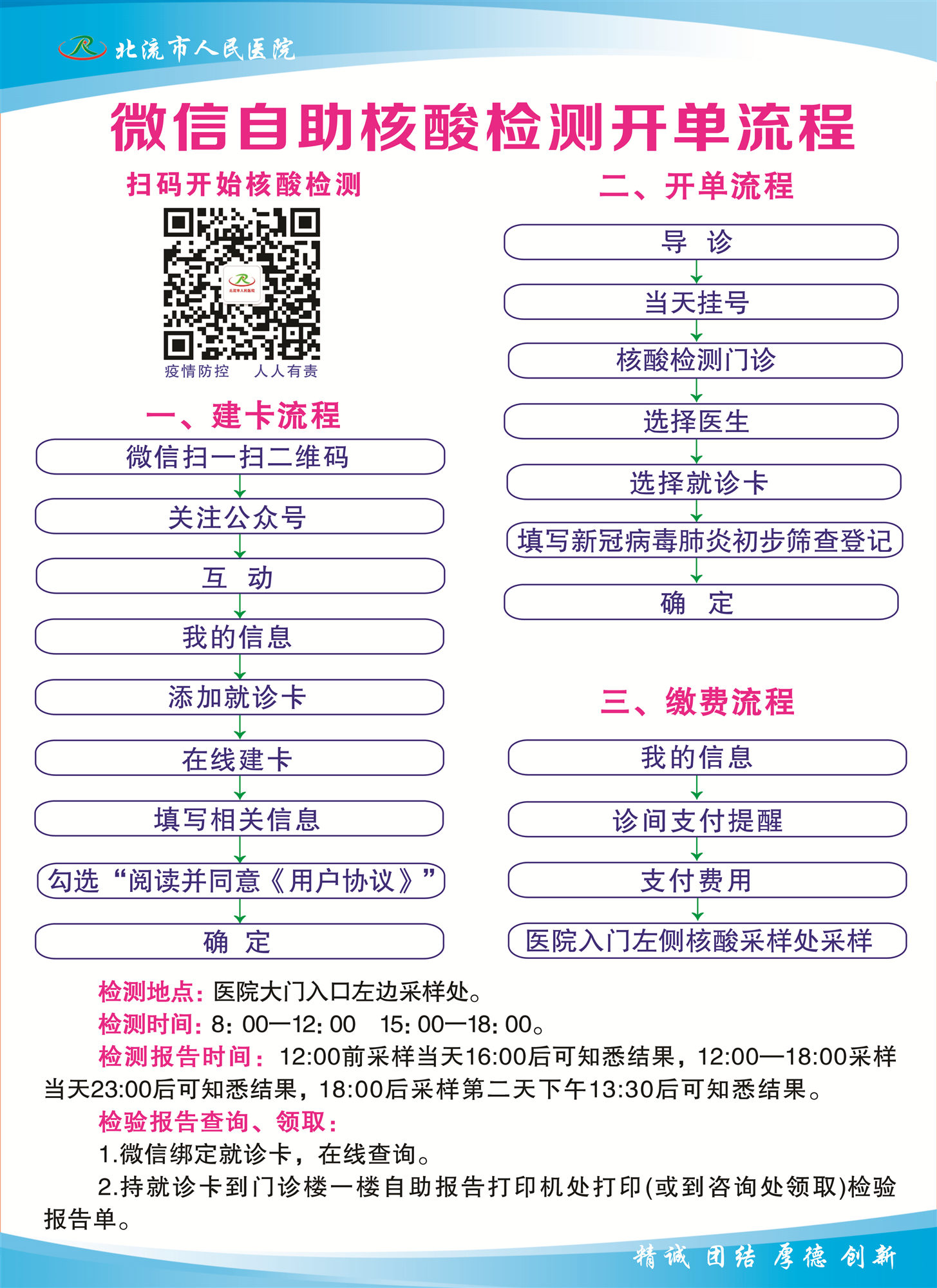 不用到现场排队！北流市人民医院核酸检测自助建卡、挂号、缴费服务开通啦！